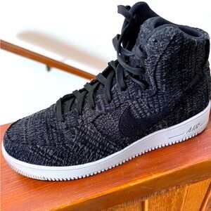 Nike Air Force Ones mid af1s fly knit…size 9.5
